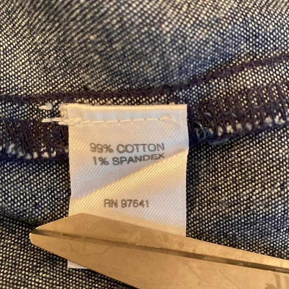 J Jill Denim Soft Blue Long Sleeve Collar Shirt Dress with Pockets Size XS - Picture 5 of 7